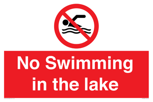 No Swimming in the lake